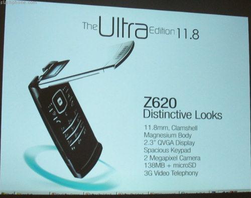 Новый ультратонкий телефон от Samsung — Z620. Фото.